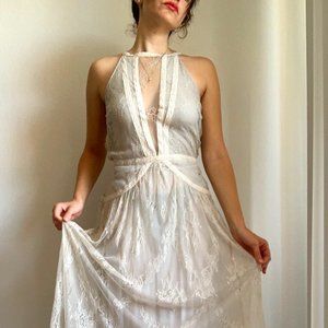 DESIGNER Flannel Xylophone romantic SUMMER dress in dove color, size 1. NEW!